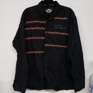 Harley Davidson Mens Long Sleeve Button Down Shirt